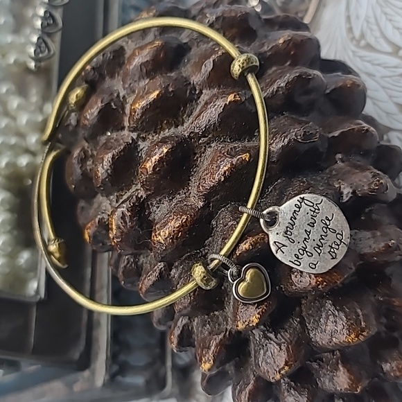 Brighton Art & Soul Collection: "A Journey Begins w A Single Seed" Rustic Bangle - Picture 6 of 9